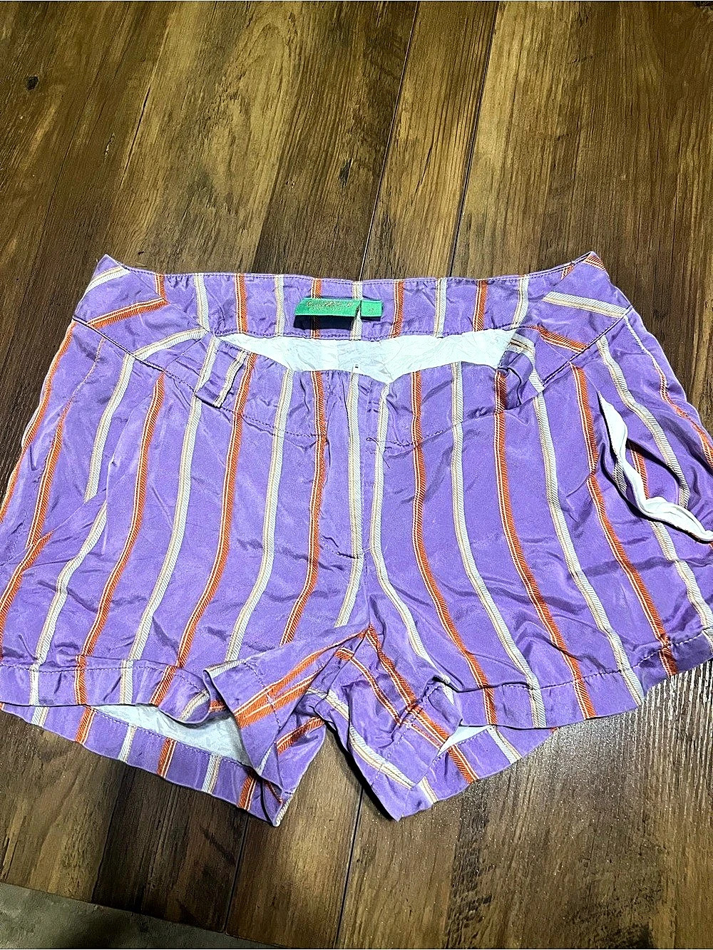 Jules Reid Striped Shorts in Purple & Orange Size 6